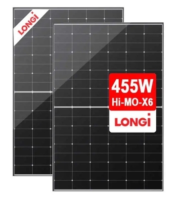 Monocrystalline Solar Panel Longi Hi-Mo 6 LR5-54HTH 445-455W Half Cell Single Glass
