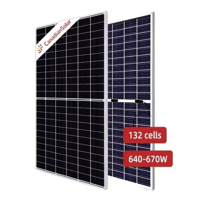 Canadian Double Glass Bifacial Solar Panel 665W for Residential Solar Power Solution