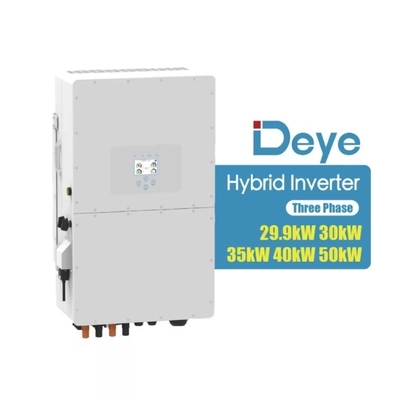 Output Voltage 380V/400V 50KW Three Phase 3/4 MPPT Deye Hybrid Inverter for Solar Energy