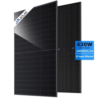 JA Solar Panel JAM54D41 430W-455W PV Half Cell Full Black Module for Solar Power System